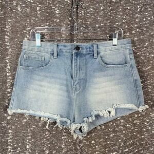 FOREVER 21 Denim Distressed‎ Jean Shorts Blue Cutoff Women's Size 31